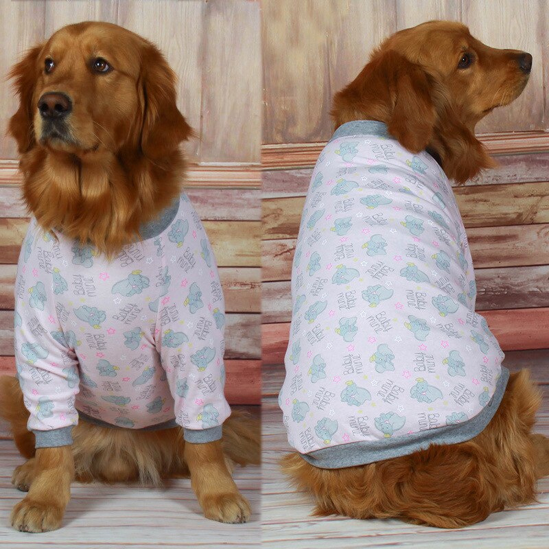 Big dog clothes spring and summer pure cotton dog two-legged clothes Labrador Husky large and medium-sized dog clothes dog coat: Pink / 36(chest97CM)