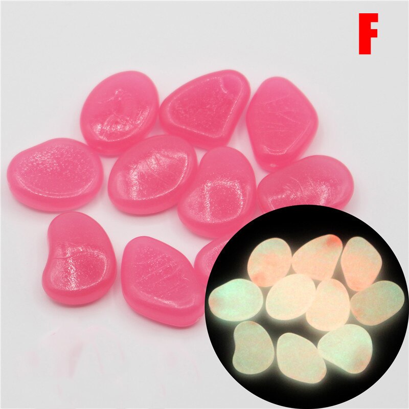 Glow in the Dark Garden Pebbles Glow Stones Rocks for Walkways Garden Path Patio Lawn Garden Yard Decor Luminous Stones: F