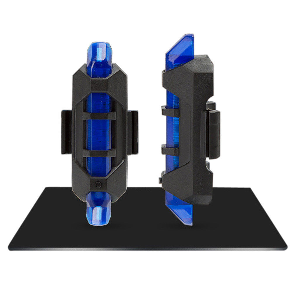 Fietsen 5 LED USB Oplaadbare fiets licht fietslicht Staart Waarschuwingslampje Achter Veiligheid voor fiets accessoires 25: Blauw