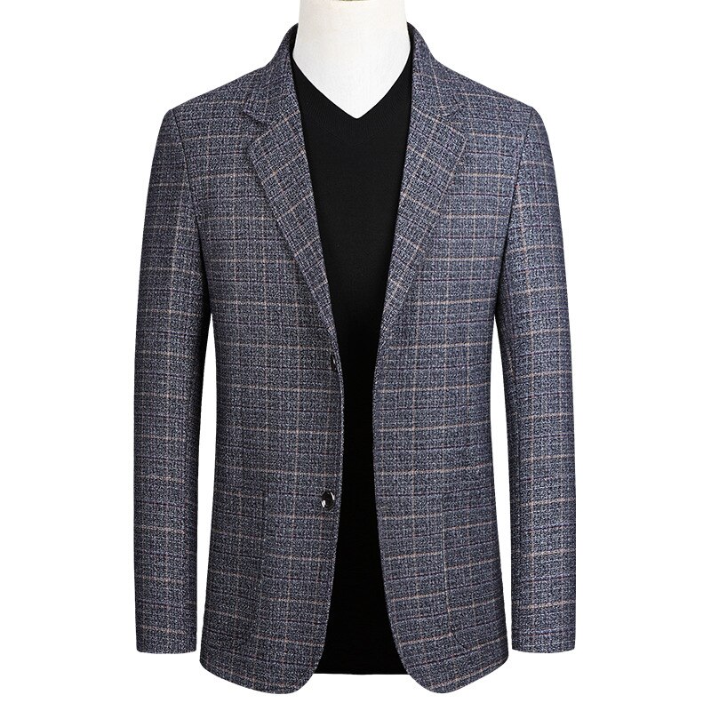 Xiaoyudian kort kavaj herr manlig kavaj dräkt randig brittisk snygg business casual jacka enknapps blazer för män vanlig