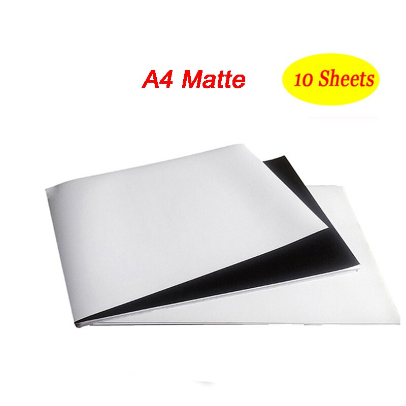 A4 Magnetische Fotografische Papier A4 4R Inkjet Printen Fotopapier Glossy Matte Stickers Diy Koelkast Magneet: Matte A4 10 sheets