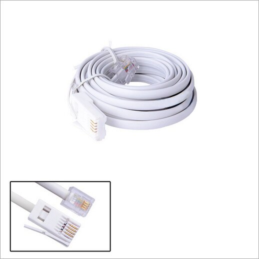 Hoge Snelheid 10FT 3 Meter RJ11 Telefoon Cord RJ11 UK 6P4C Britse Telefoon Telefoon ADSL Modem Line Kabel