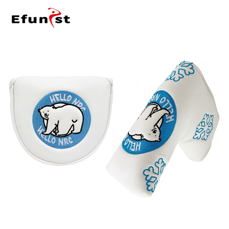 Golf Putter Cover Golf Headcover Magnetische Sluiting Voor Mallet Blade Putter Covers Pu Lederen Golf Club Head Protector Ship