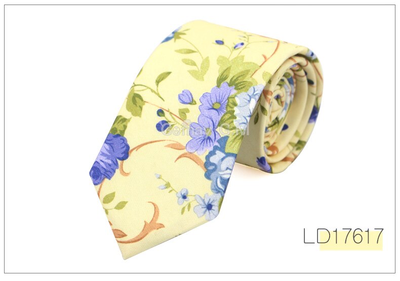 Floral Tie for Men Narrow Casual Mens Ties for Wedding Party Flower Skinny Neckties for Women Printed Male Neck Ties
