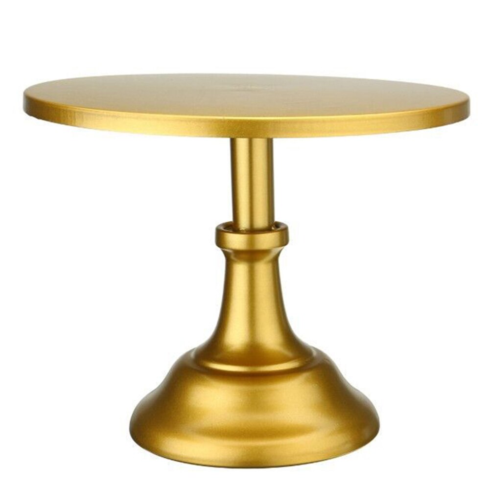 Rund bakke bryllup indretning bageri jubilæum bærbar serverings kage stand eftermiddagste til eksamen jern dessert display holder: Guld / M