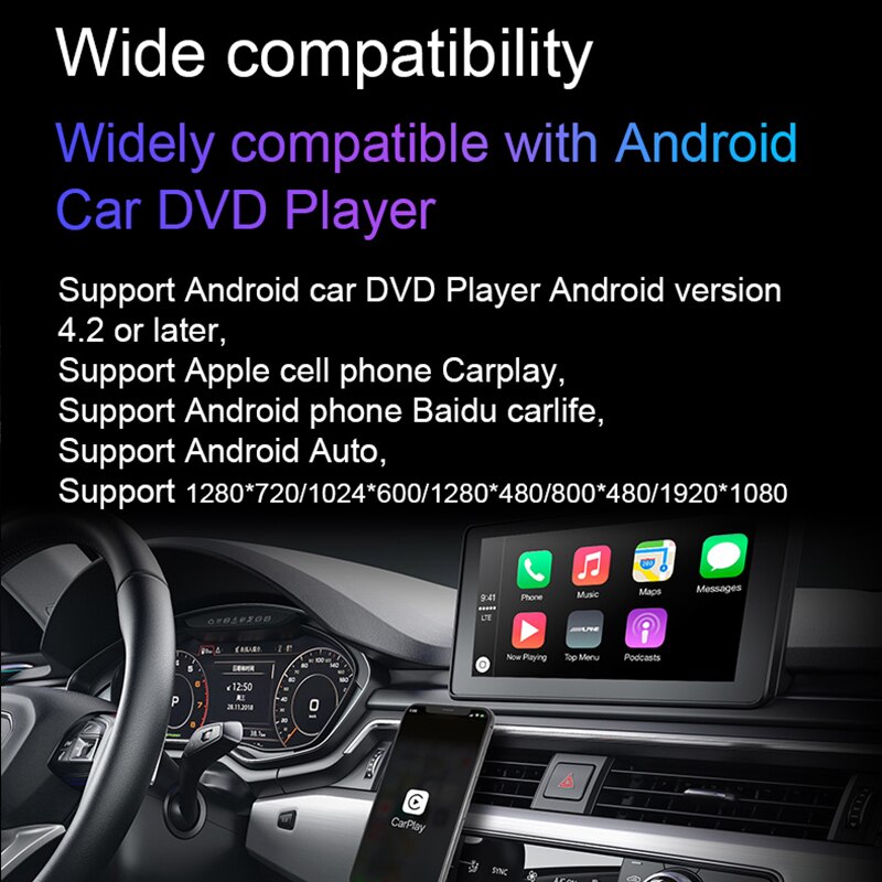 Bilspill dongle link auto link dongle navigation player usb dongle for apple carplay for android auto for baidu carlife