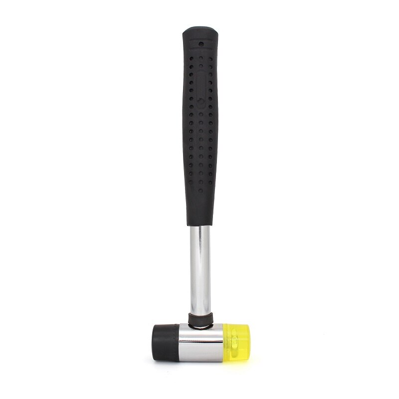 Martillo para tallado de cuero, mazo Artesanal de cuero, herramienta de costura para estampado de piel de vaca, punzón de mango de madera recta con cabeza en T de nailon