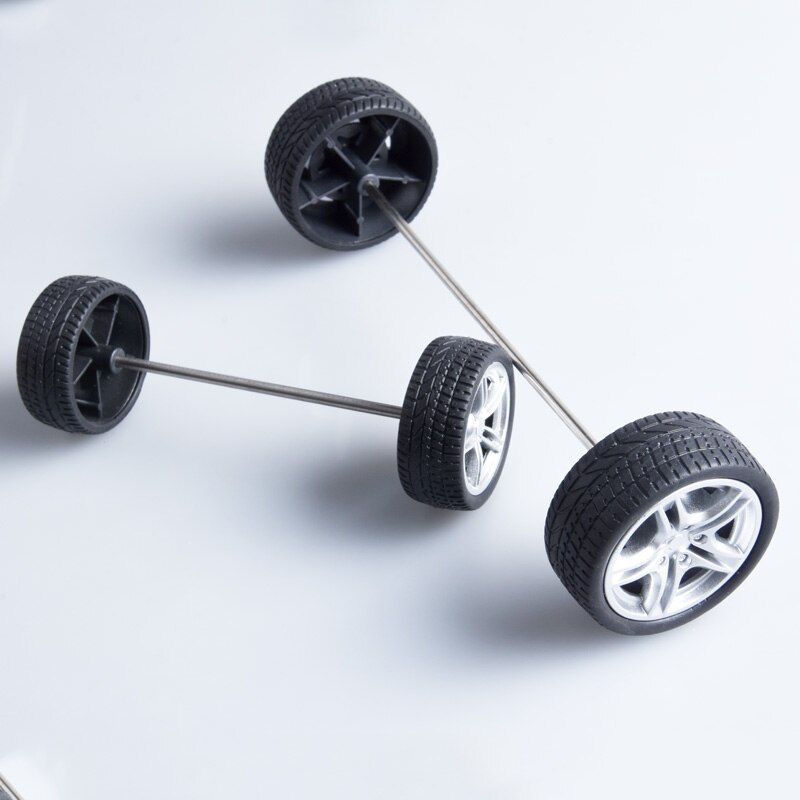 DIY technology production toy model accessories rubber plastic wheels stainless steel axle set multiple specifications