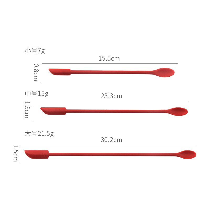 1/3 Pcs Siliconen Dubbele Kop Kleine Spatel Mini Brood Jam Spatel Drink Mixer Keuken Bakken Zuigmond Gereedschappen Bakvormen Accessoires