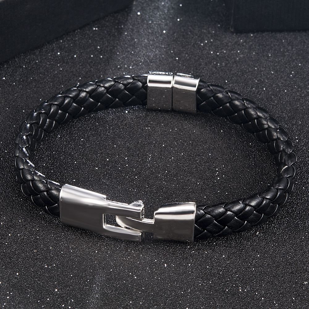 Mannen Vrouwen Leather Wrap Polsbandje Manchet Magnetische Sluiting Armband Roestvrij Stalen Gesp Sluiting Armbanden Sieraden