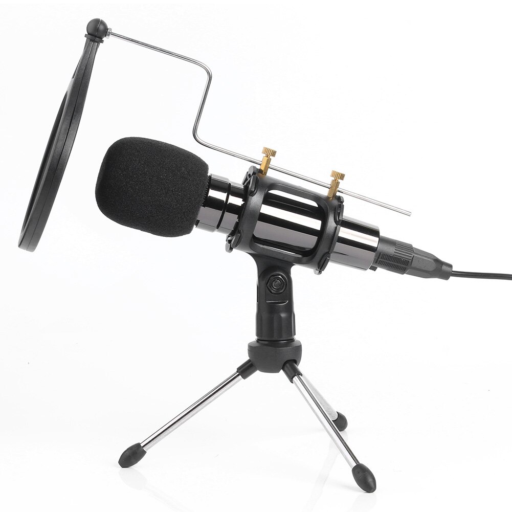 Chatting Gaming Podcast Recording 3.5mm Pro Studio Online Sound Recording Condenser Microphone for Computer Phone