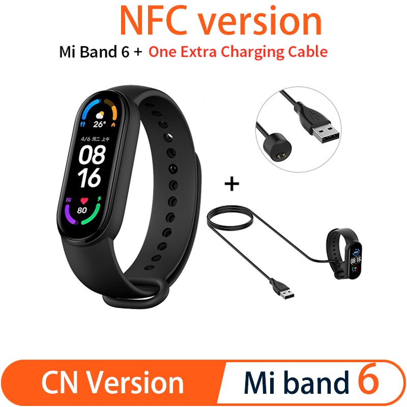 Xiaomi Mi Band 6 Smart Bracelet 5 Color AMOLED Screen Miband 6 Blood Oxygen Fitness Traker Bluetooth Waterproof Smart Band