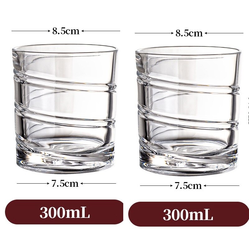 2/4PCS Rotating Whiskey Glass Old Fashioned Glass For Drinking Bourbon Scotch Cocktails Whisky Shake Cup Personality: 2pcs  D