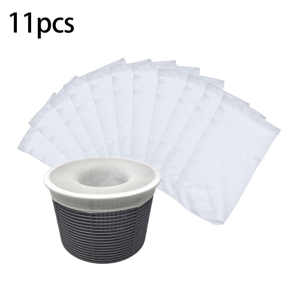 6/11/21 sztuk basen cedzidło żużel kosz skarpetki filtr rękaw idealny filtr rękaw osłona siatkowa skarpety netto basen narzędzie: 11