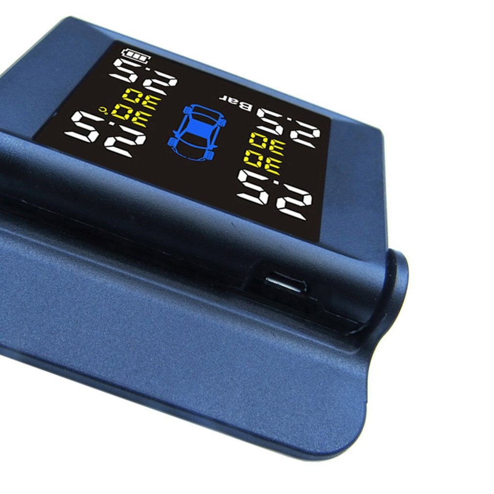 Large Screen Solar Wireless Tire Pressure Monitor Auto Universal Pressure Monitoring System Portable Tire Pressure Monitor