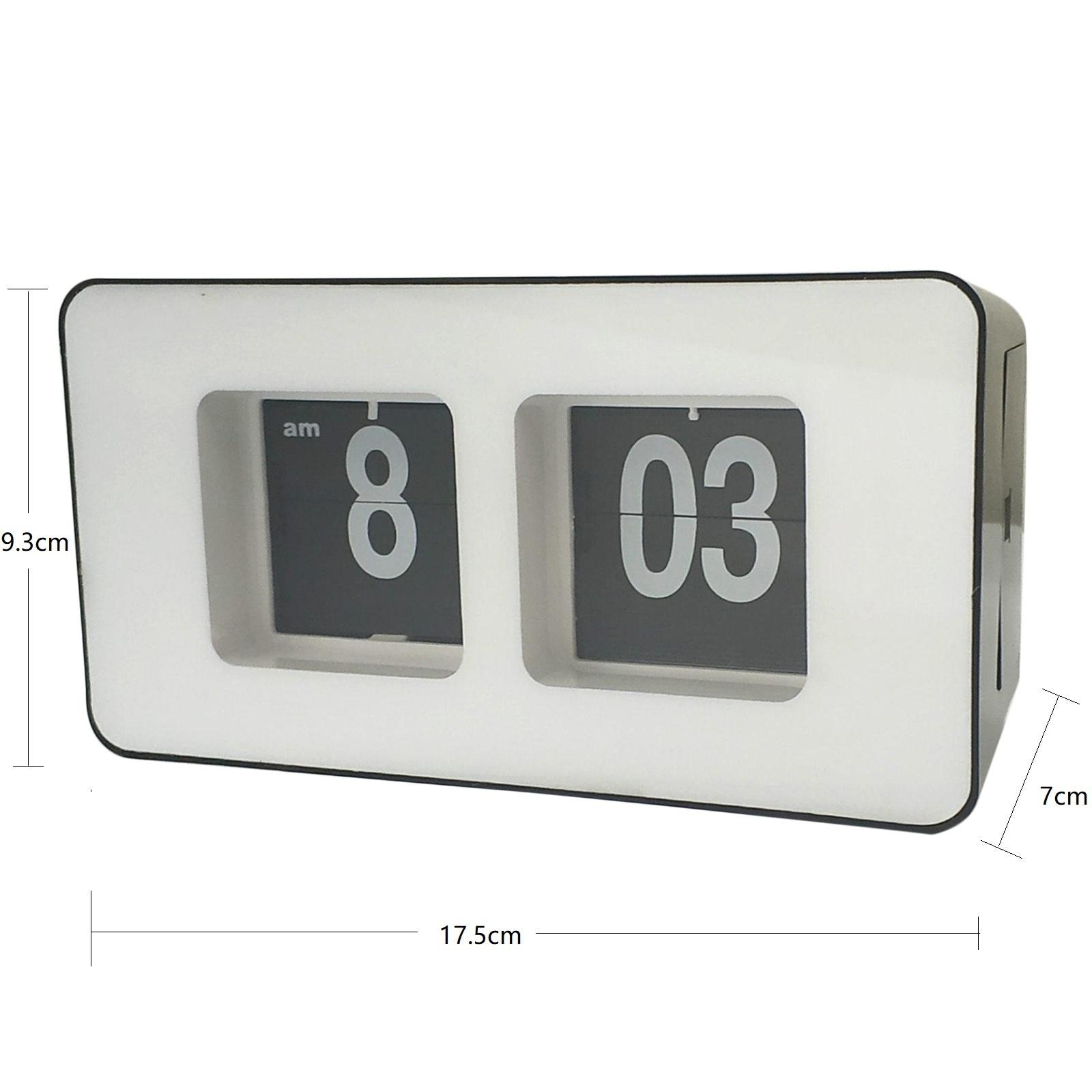 La palabra Retro Auto Flip reloj de mesa escritorio archivo abajo página relojes de escritorio de doble cara de de Navidad decoración de dormitorio