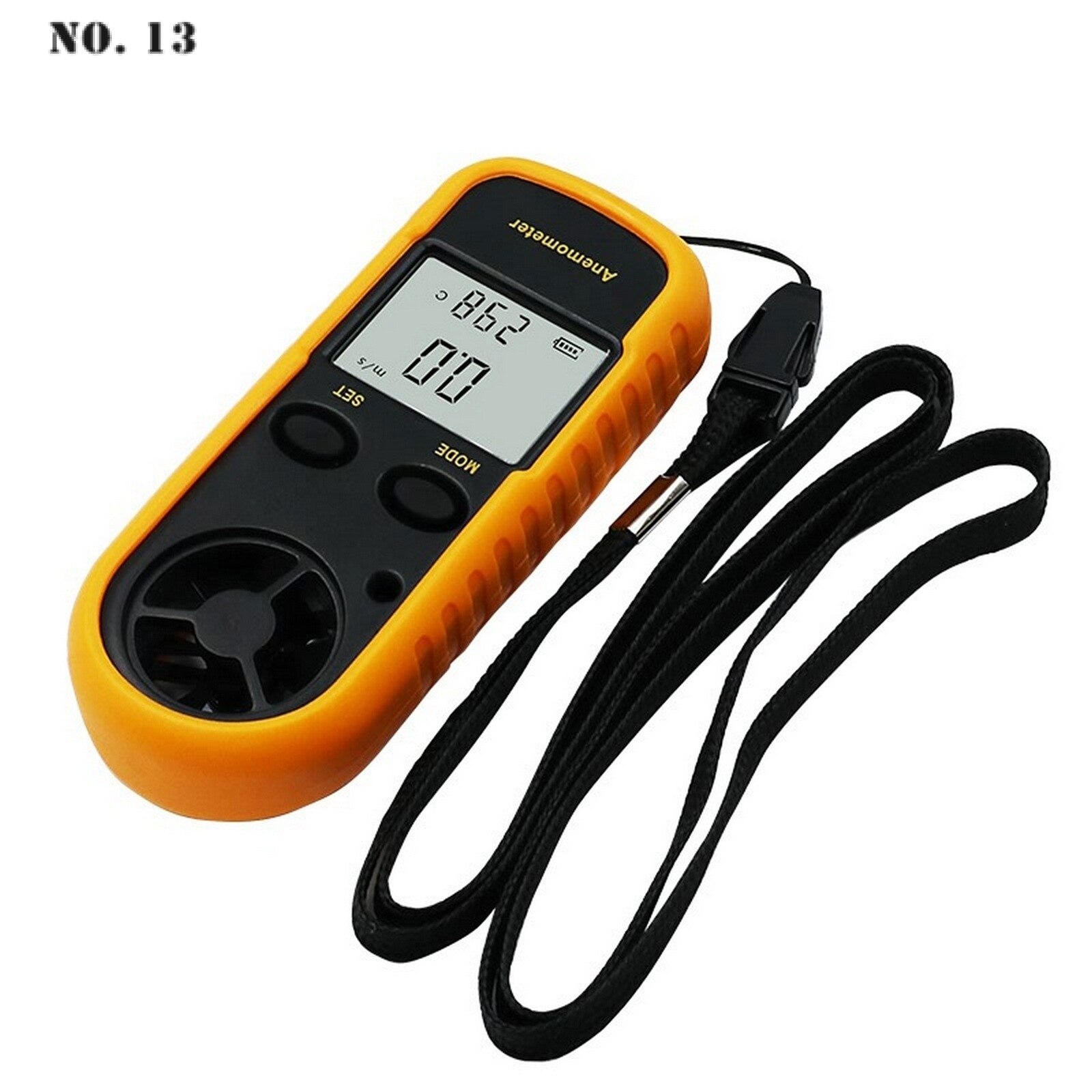 Digital Anemometer 0-30m/s Wind Speed Meter -10 ~ 45C Temperature Tester Anemometer with LCD Backlight Display