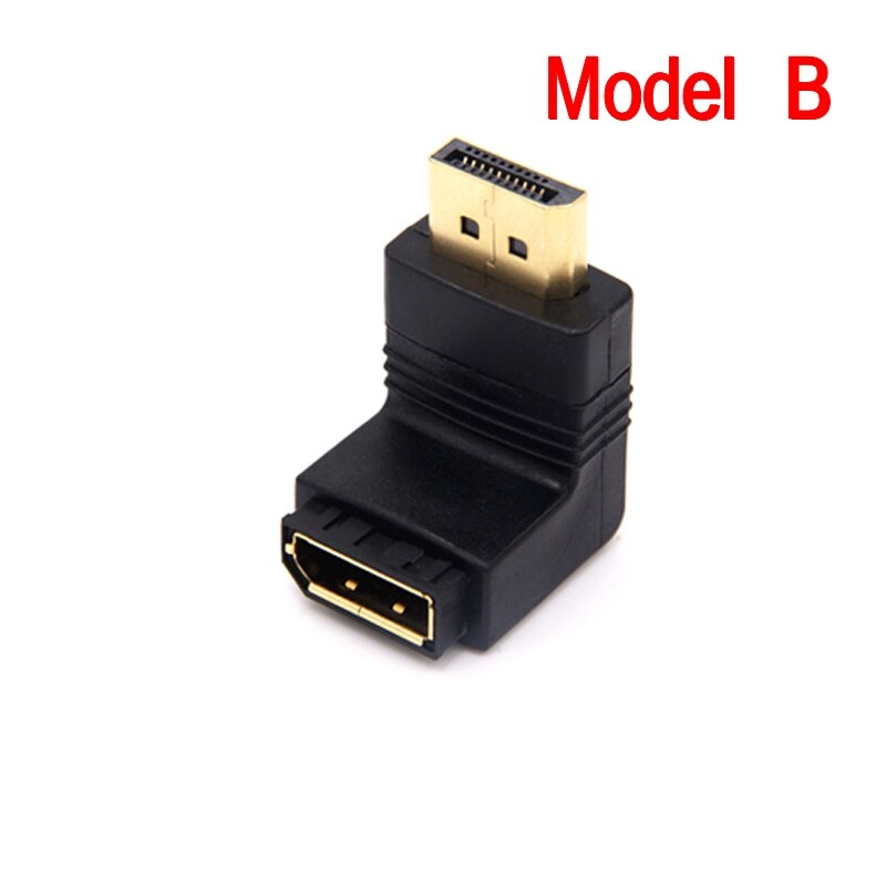 UP down Displayport adapter Right angled DP adapter 4k/60Hz 2K/144Hz pass through 90 degree Angle Displayport 1.2 converter: Model B