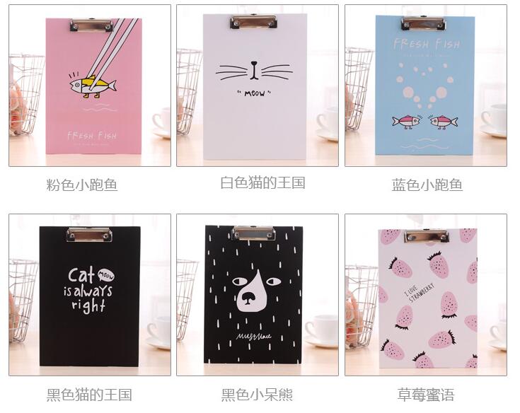 A4 Paper Clipboard Cartoon Paper Writing Pads as Big A4 File Folder