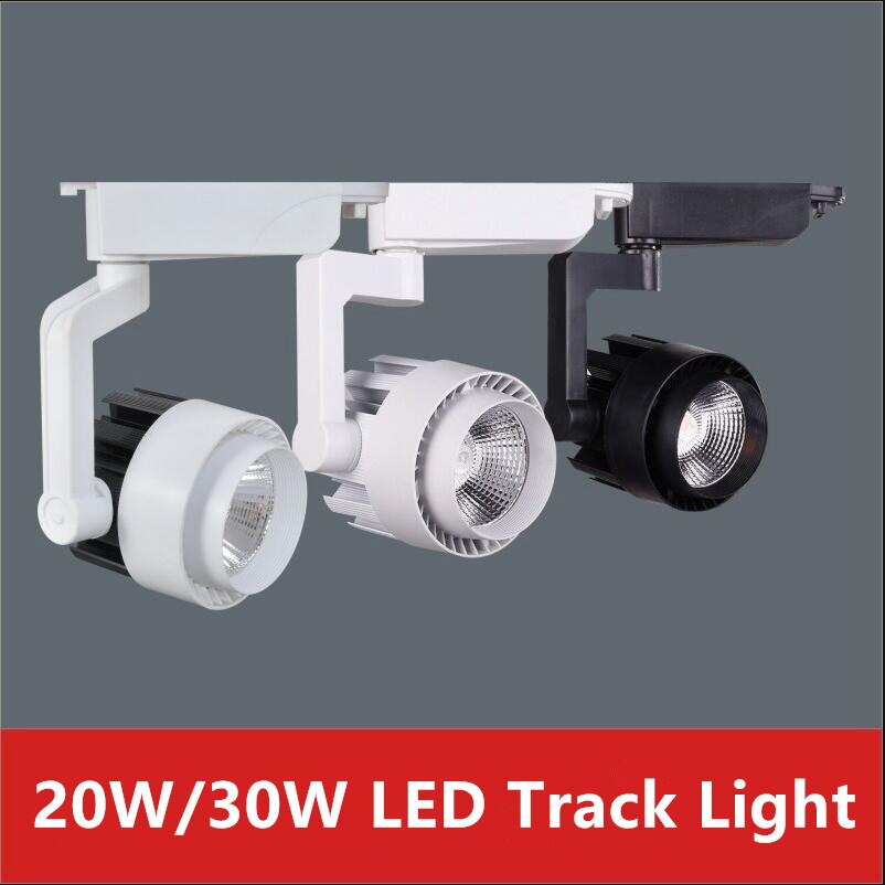 20W 30W 2 Draad Cob Led Spoor Licht 85-265V Track Verlichting Led Spot Wandlamp rail Spots Vervangen Halogeen Lampen