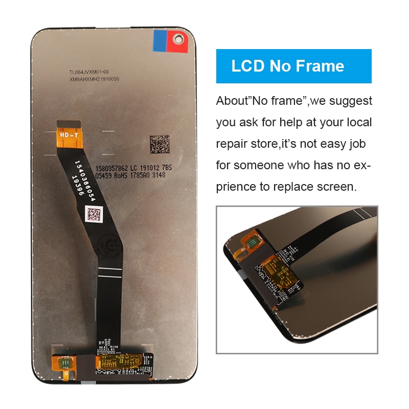 Alkuperäinen näyttö huawei honor 9c lcd näyttö kosketusnäyttö digitoija kokoonpano for honor 9c lcd aka -l29 näytön vaihto