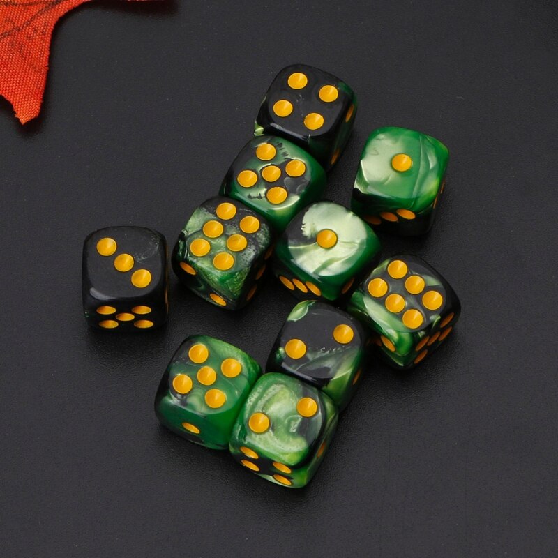 10 stücke Sechs Seitige 12mm Transparent Cube Runde Ecke Tragbare Tisch Spielen Spiele