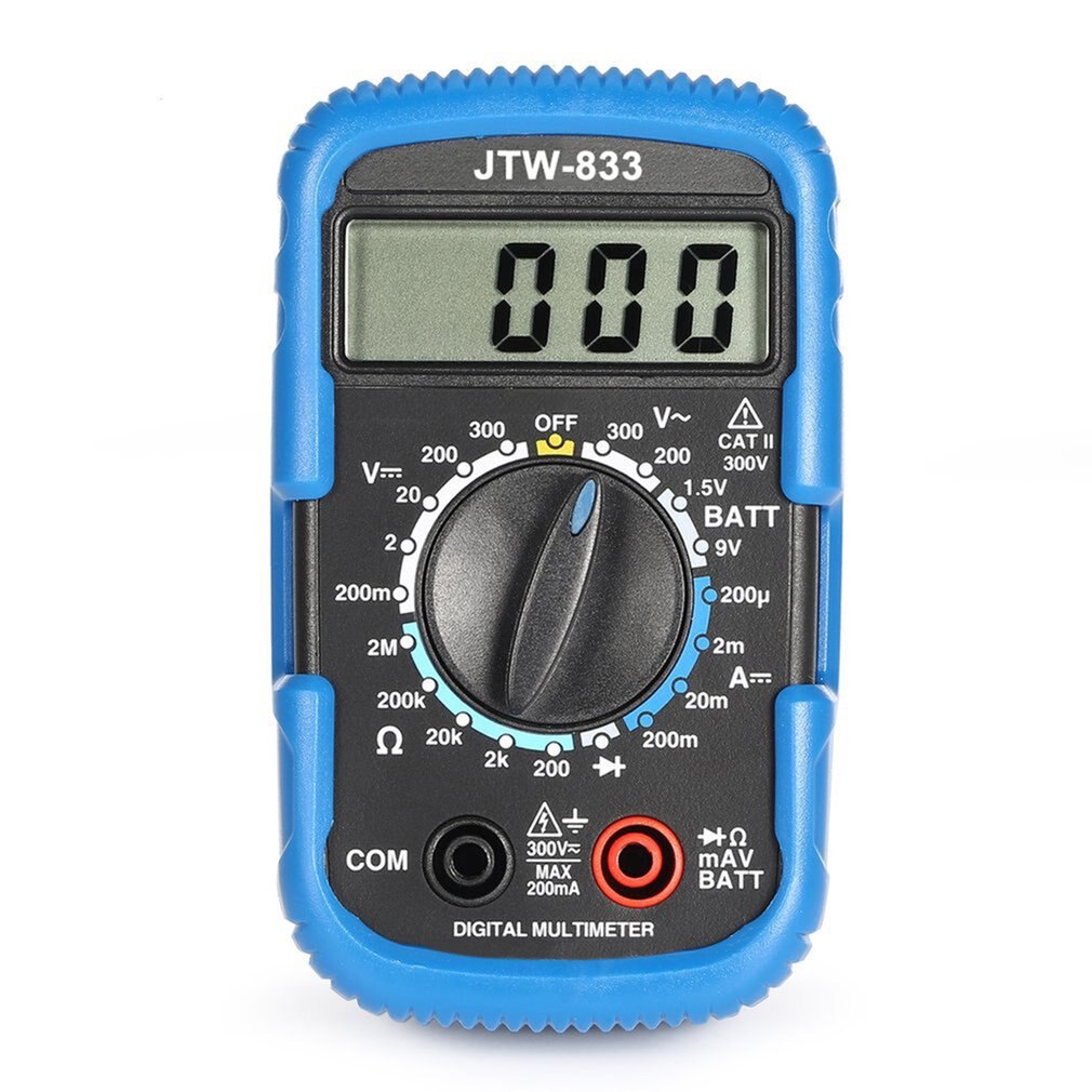 JTW-833 Handheld Mini Digital Multimeter 1999 Counts AC/DC Volt Amp Ohm Diode Battery Tester Ammeter Voltmeter: Default Title