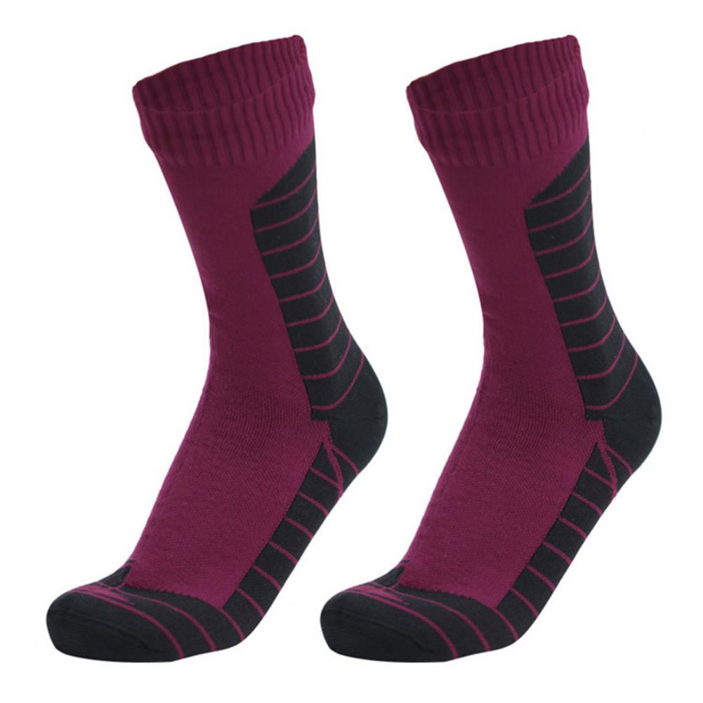 1 Pair Wading Socks Comfortable Waterproof Socks Elastic Cozy Women Men Winter Warm Mid-Tube Socks for Climbing: S / Yellow