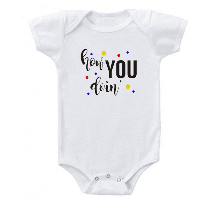 Summer Baby Boys Girls Bodysuits 0-24Months Kids Jumpsuits Summer Children Boys Girls Clothes How You Doin Letters Print Onesie