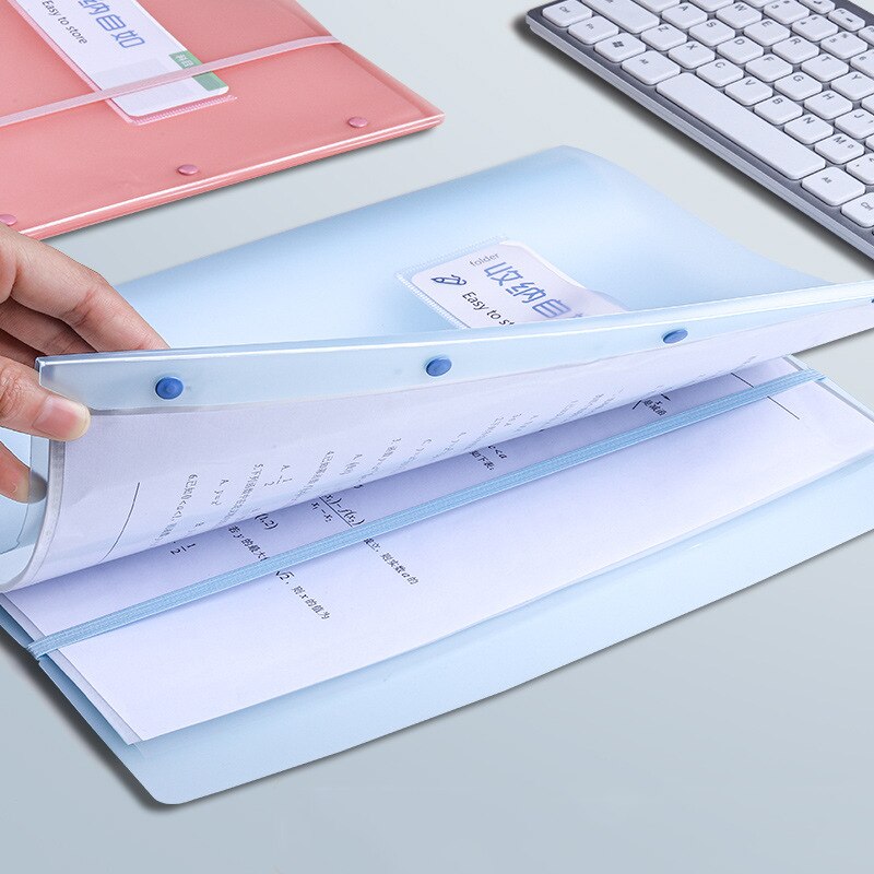 Portable Waterproof A3 Folder Business Office Strap File Storage Supplies School Student Test Paper Organizer Tools Accessories