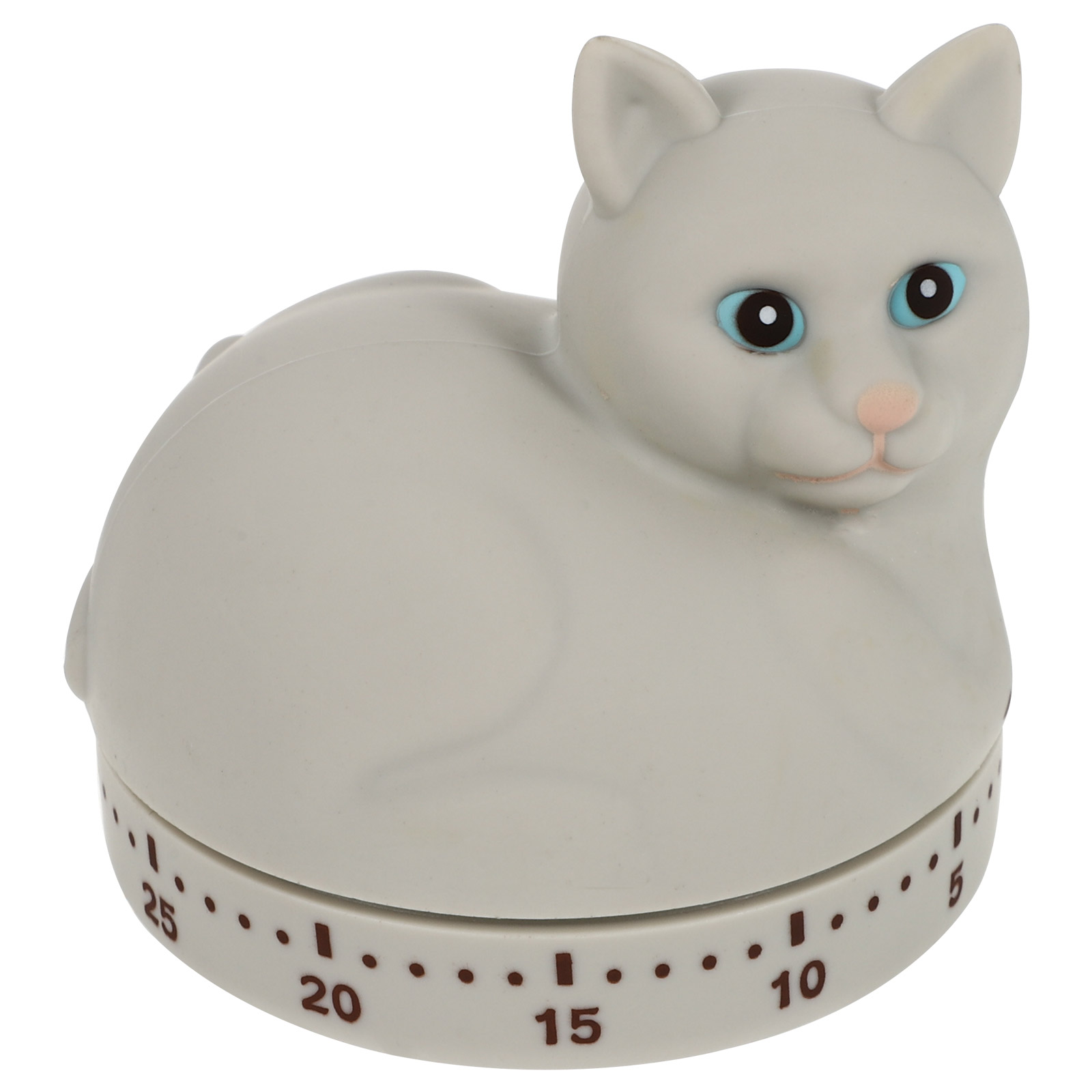 1Pc Lovely Cartoon Cat Kitchen Timer Mechanical Baking Timer Baking Supply: White