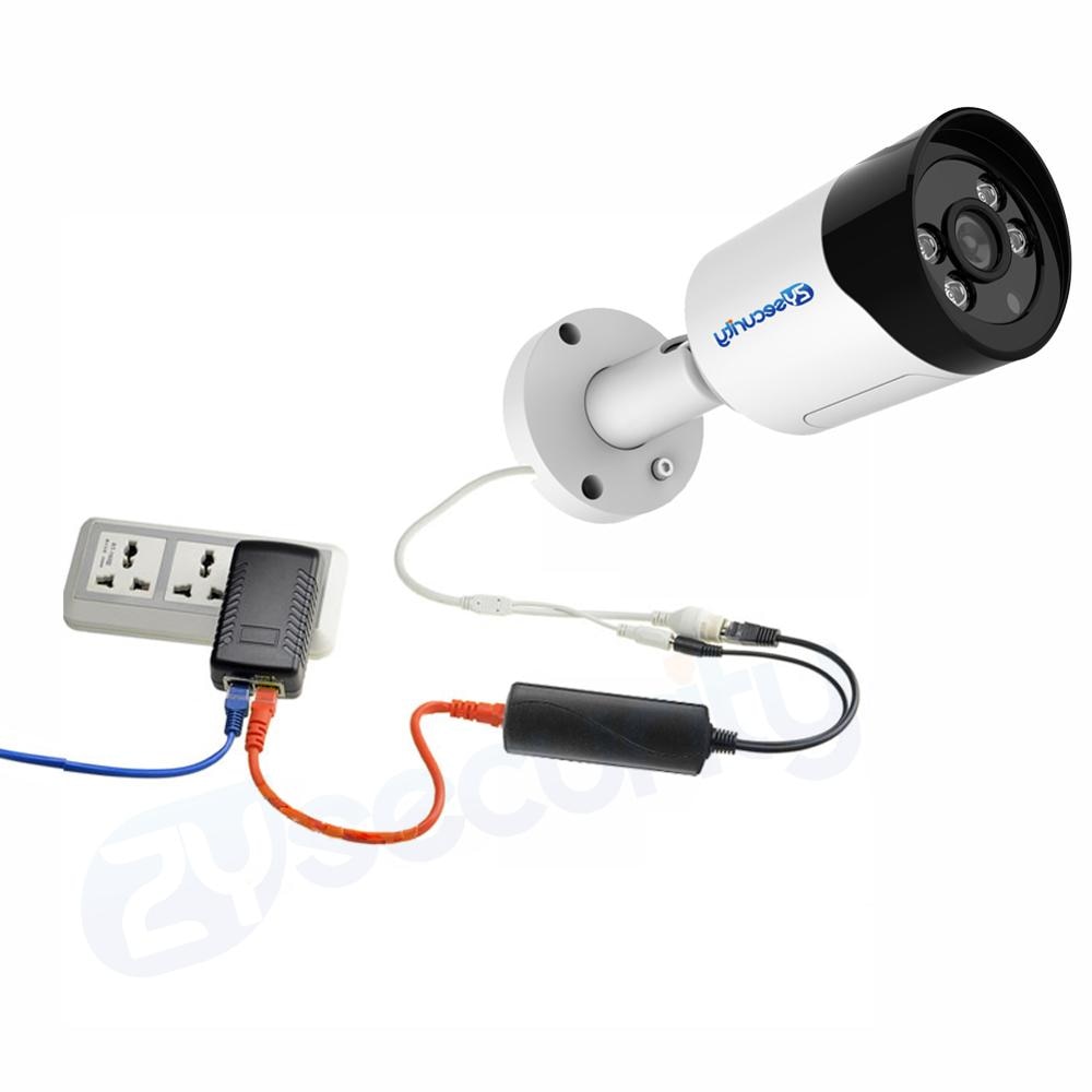 10/100M Poe Splitter Met Ieee 802.3af/Bij Standaard & 12V 2A Output & 42.5-57V 0.65A 30W Input Power Over ethernet Voor Ip Camera