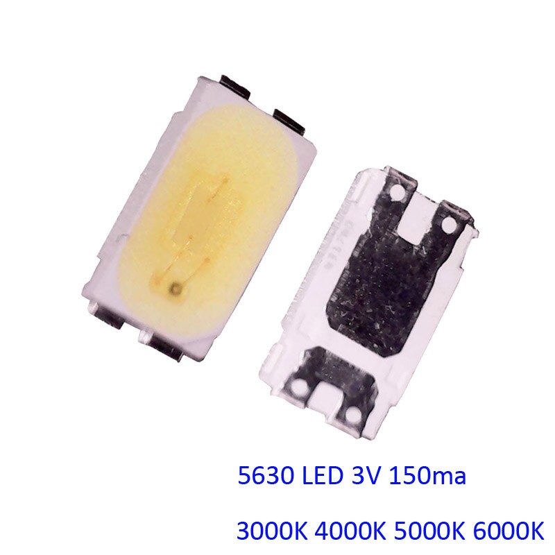 300pcs 5630 0.5W-150Ma 40-65lm 3000K 4000k 5000k 6000k 6500k LED Light SMD 5730 5630 LED 5630 diodes (2.9~3.0V)