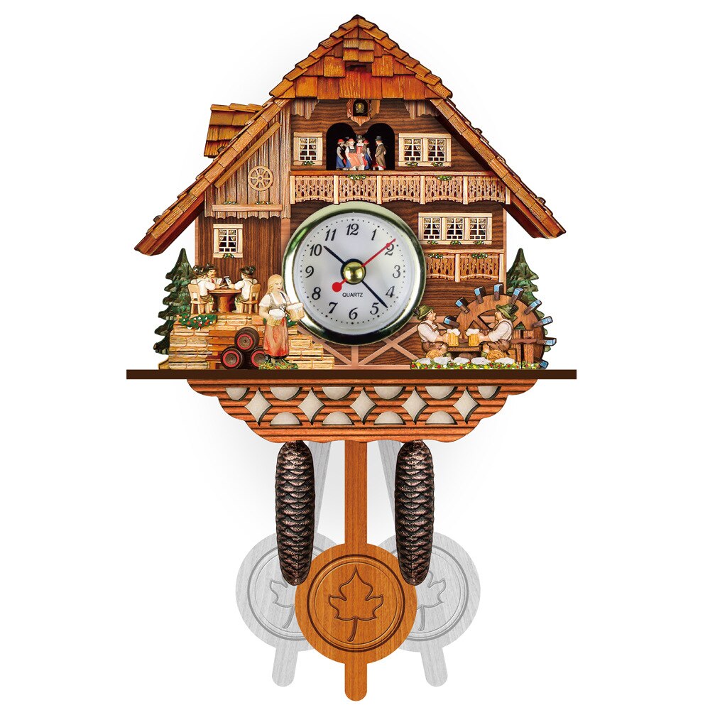 Luxury Cuckoo Wall Clock Vintage Silent Nordic Retro 3d Watches Clocks Wall Home Decor Home Living Room Decoration Ideas: CM011