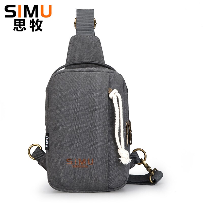 Borsttas heren sling bag grote capaciteit handtas heren katoenen canvas -verkoop crossbody tas casual schoudertas