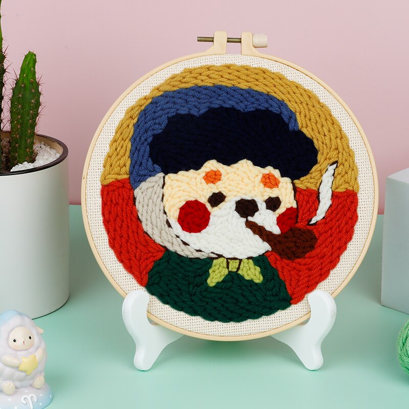 Punch Needle Kit for Starter Punch Needle Embrodery Kit Cross Stitch for Beginner Handcraft Wall Painting Home Decor Craft Kit: Pipe Van Gogh