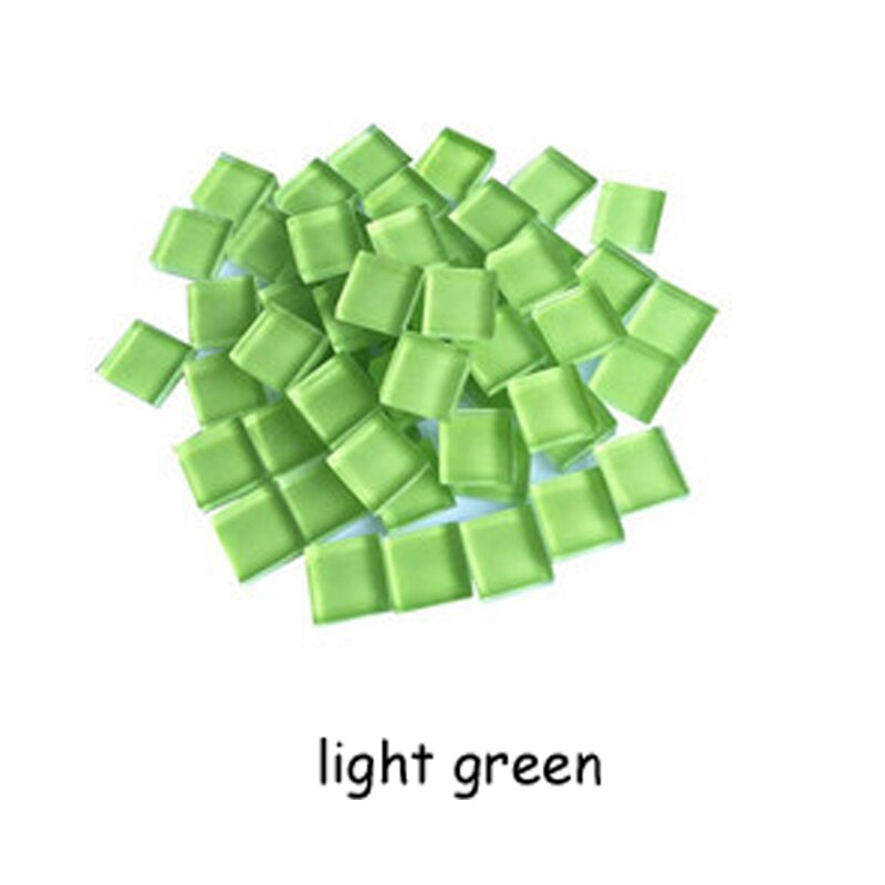 Micro Glas Tiny Mini Mozaïek Tegel DIY Hobby Kinderen Handgemaakte Crystal Gratis Stone Craft Materiaal Creativiteit: Light Green