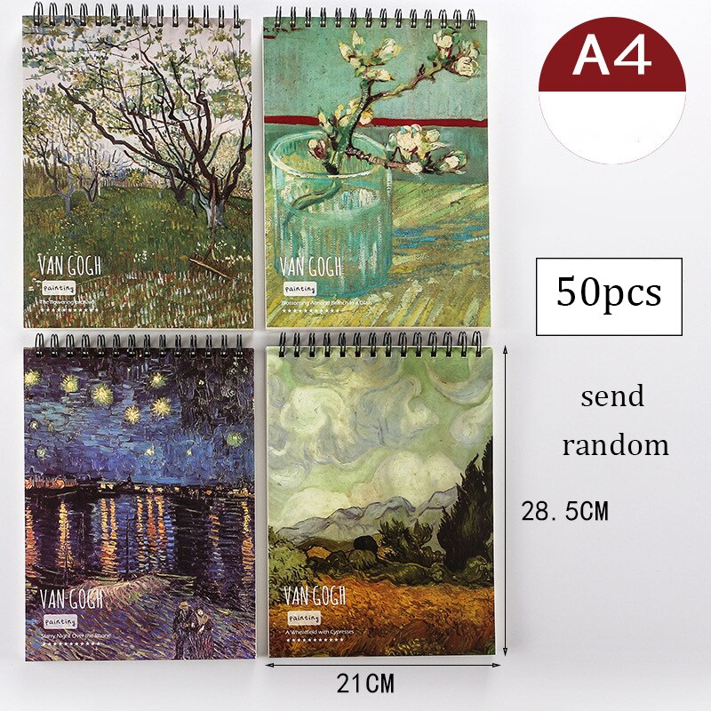 A4 Sketchbook Art Painting Book for children Sprial Notebook Kawaii Elk Graffiti DIY Drawing Book Blank Paper Planner Organizer: F