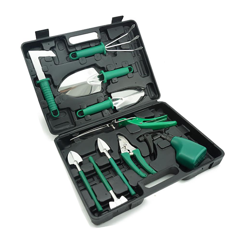 Garden Tools Set, 10 Pieces Gardening Tools ， Garden Hand Tools with Carrying Case Gardening
