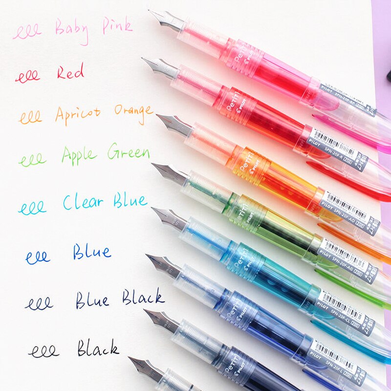 Pilot Vitaliteit Pen Transparante Vulpen SPN-20F Student Draagbare Kleur Mini Pen Vervangbare Inkt Zak