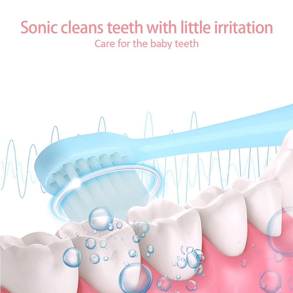 2022 nuovi bambini caldi simpatico modello di cartone animato spazzolino elettrico con testina di ricambio morbida spazzola in Silicone per mantenere i denti puliti