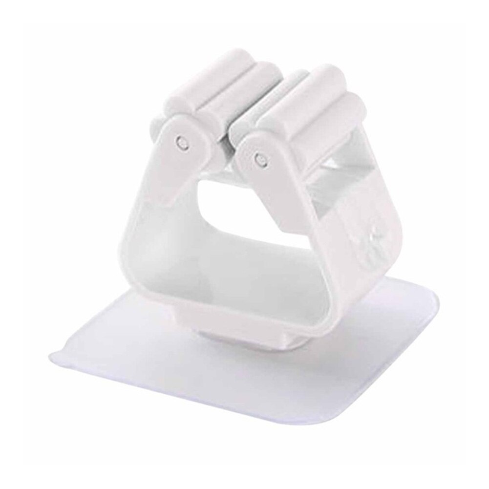 1Pc vadrouille support de balai mural support de serpillière ménage adhésif stockage balai cintre vadrouille crochet supports cuisine salle de bain organisateur: WHITE