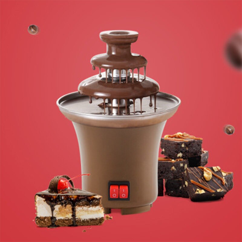 110V/220V Mini Chocolate Fountain Chocolate Melt With Heating Fondue Waterfall Maker For Wedding Birthday Party