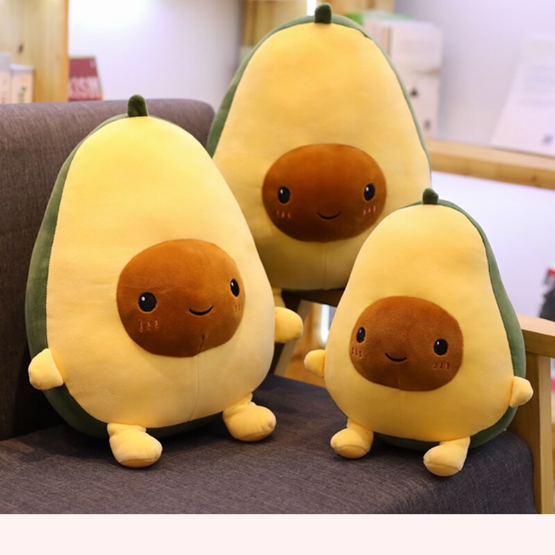 60Cm Ins Avocado Pop Leuke Fruit Knuffel Grote Super Zacht Kussen Kussen Cadeau Voor Kinderen schattige Gevulde Pop