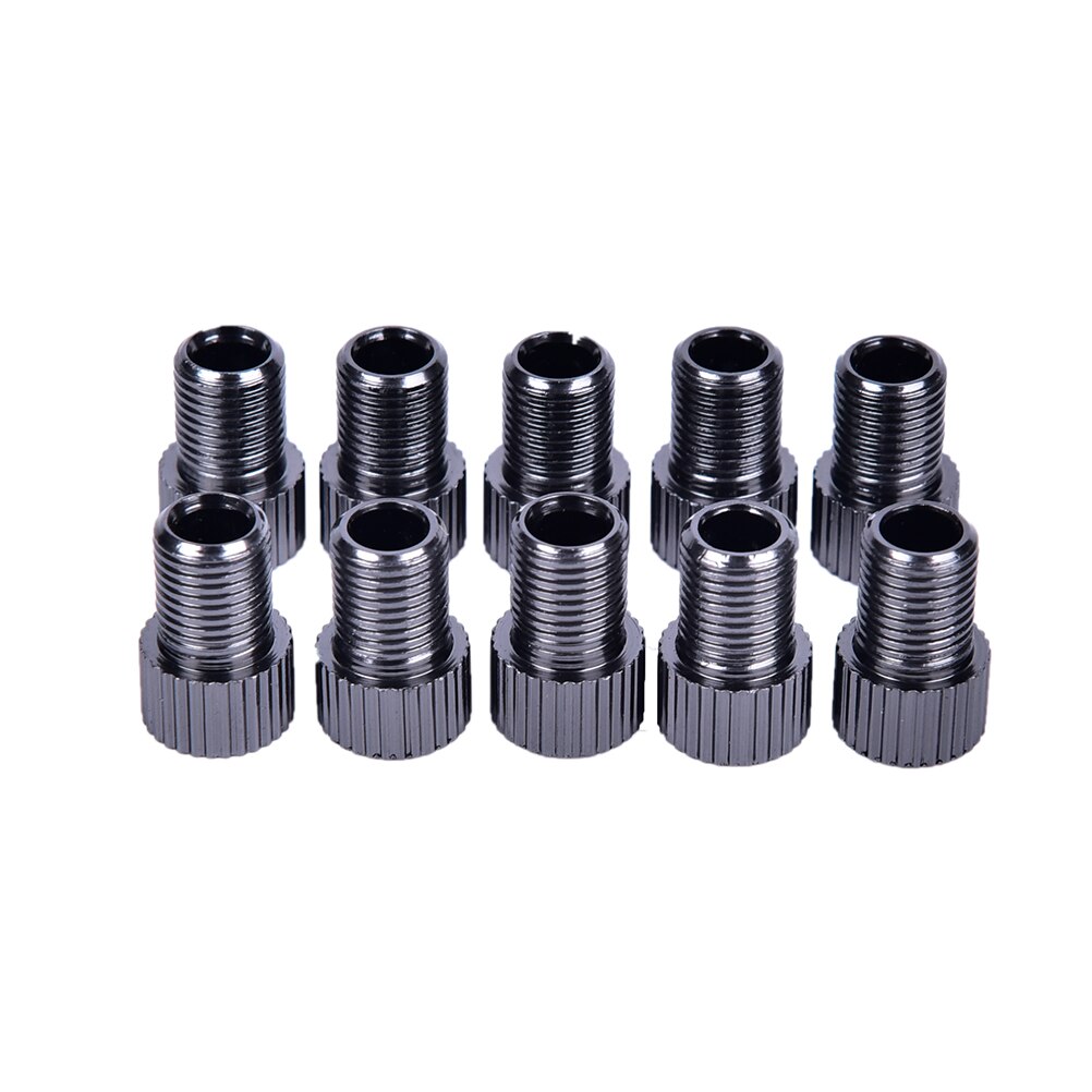 10PCS Bike Valve Adaptor Pump Bicycle Convert Tube Pump Tool: grey