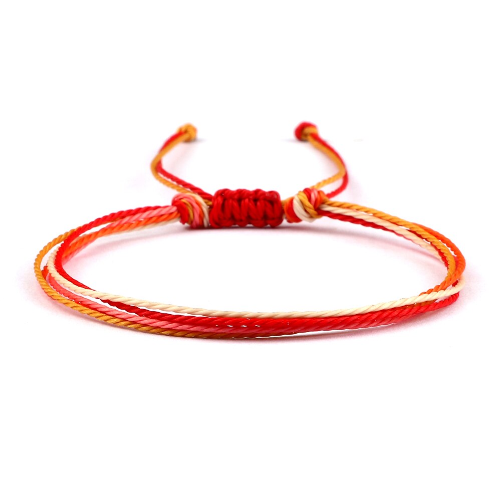 Pulsera trenzada con línea de cera de colores para hombre y mujer, brazalete ajustable, de joyería para amigos, Pulsera de pareja, 13 estilos: style 1