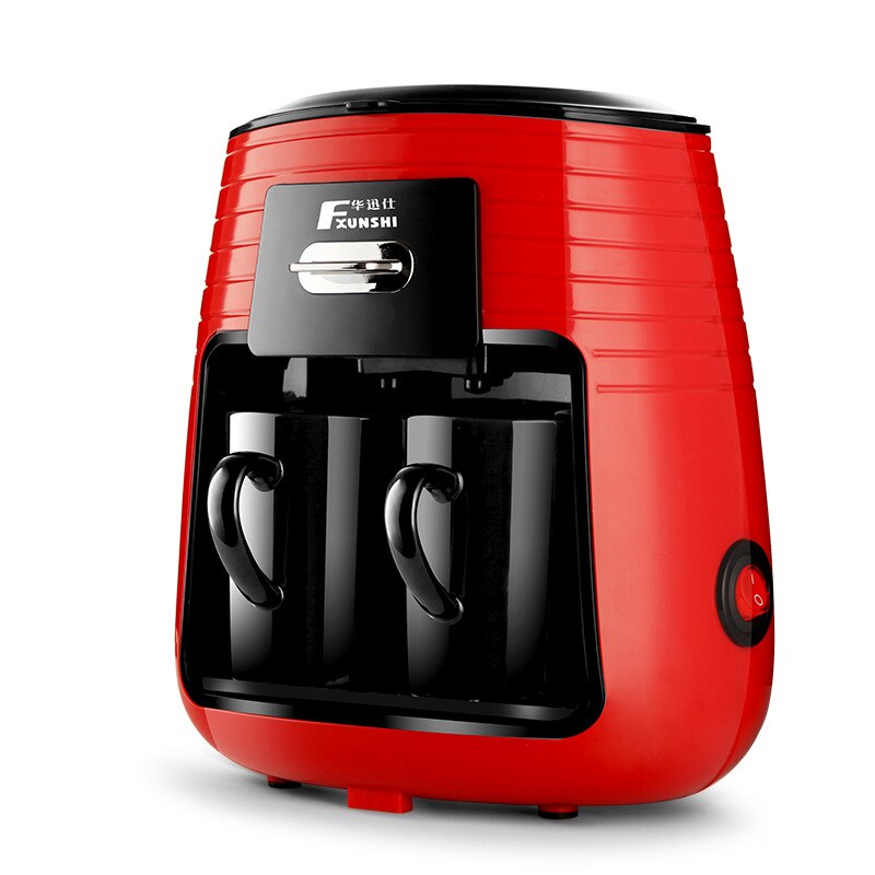 450W 0.25L Machine à café thé filtre Machine ensemble avec 2 tasses en céramique amérique Style automatique maison bureau électrique cafetière