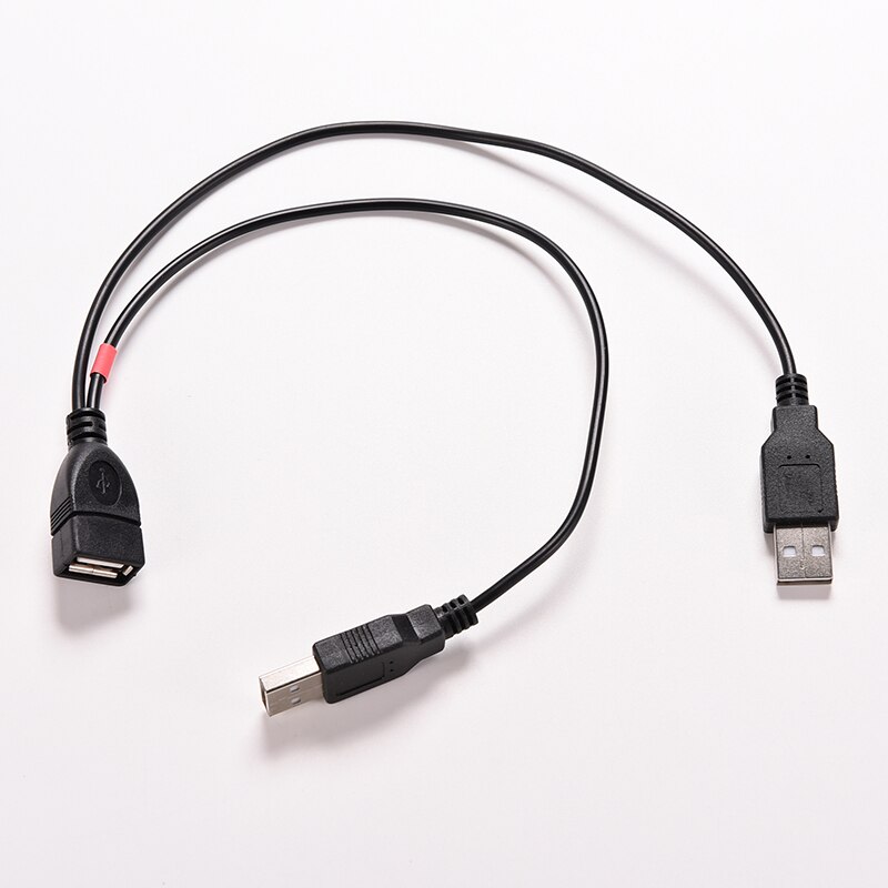 Usb Y Splitter Voor 2.5 "Usb 2.0 1 Vrouwelijke Power Enhancer Om 2 Mannelijke Usb Data Cable Adapter verlengsnoer 30Cm