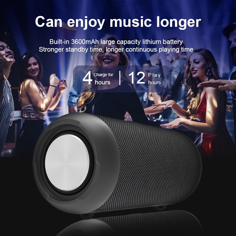 High Power Bluetooth Speaker Bass Portable Wireless Stereo Subwoofer Music Playe with 3600MAh Battery Soundbox