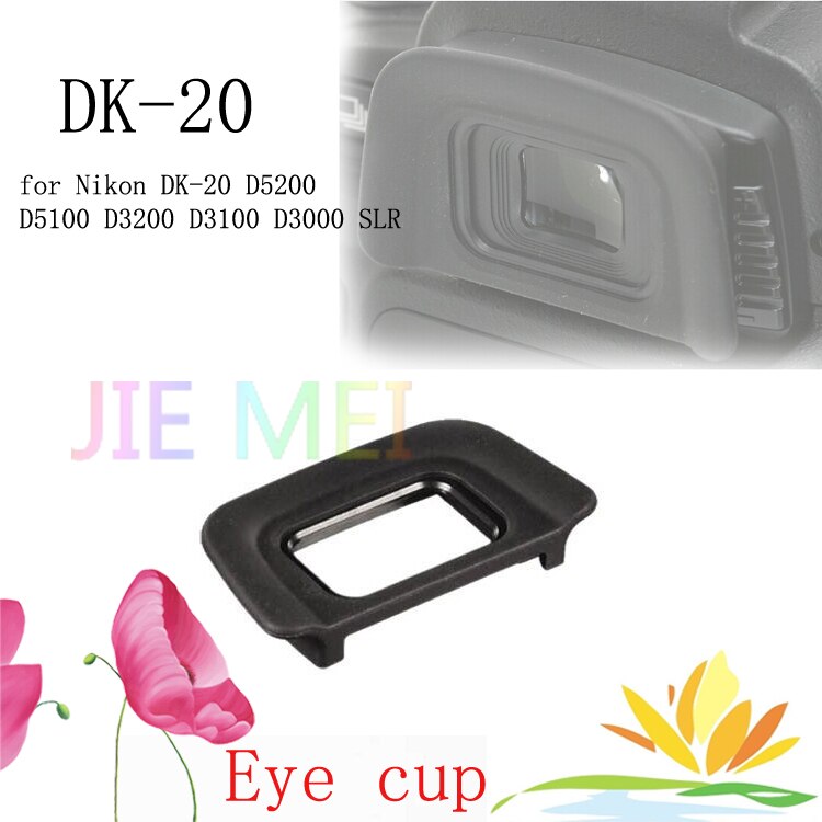 Dk-20 rubber oogschelp oogschelp oculair voor nikon d3100 d5100 dk-20 d5200 d3200 d3000 slr camera